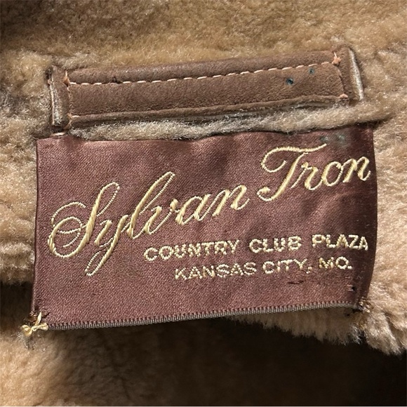 Vintage 70s Shearling California Spring Lamb Coat Double Breasted Sheepskin Tan - Picture 9 of 10